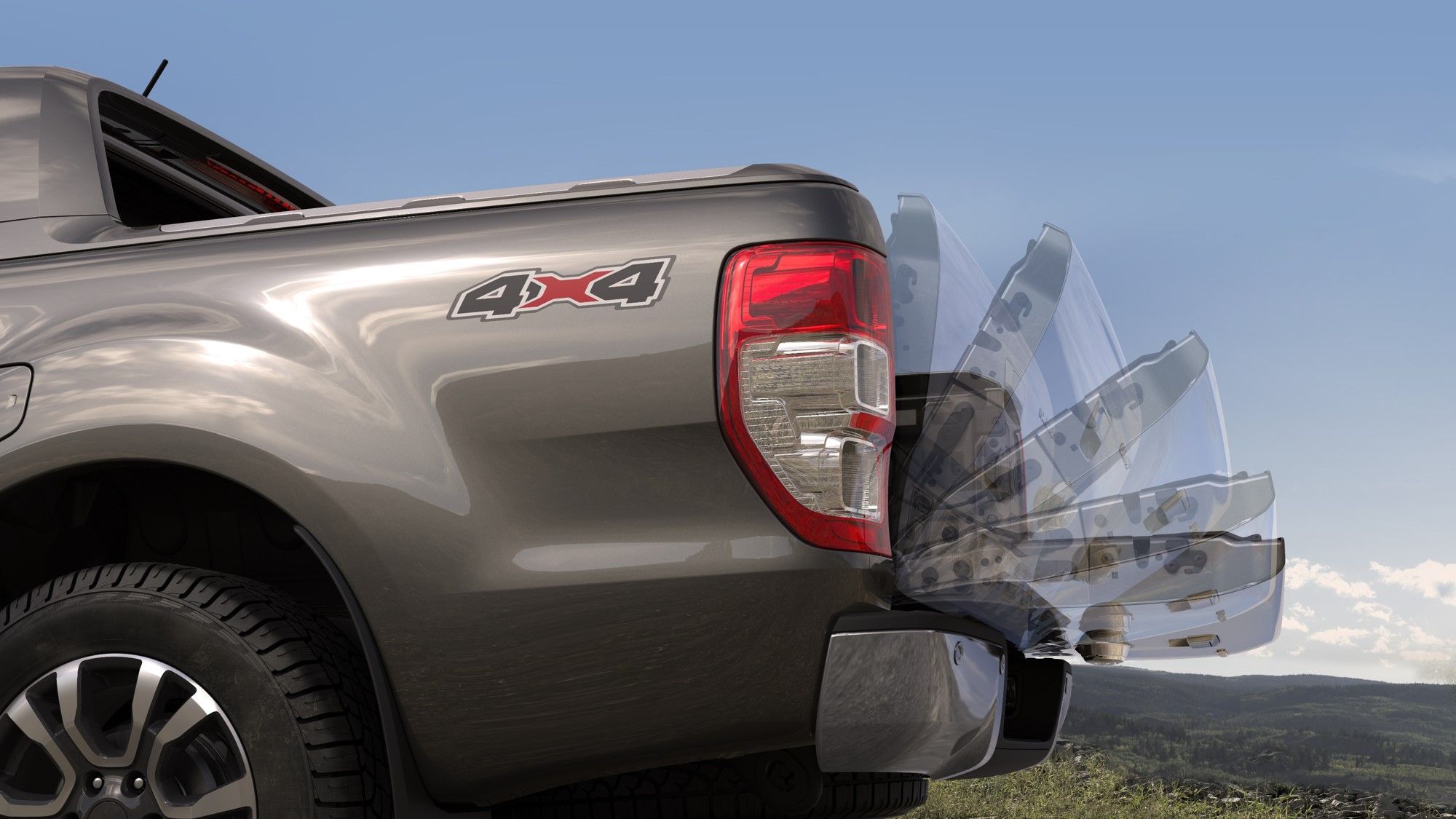 Tampa Traseira com Assistente de Abertura e Fechamento